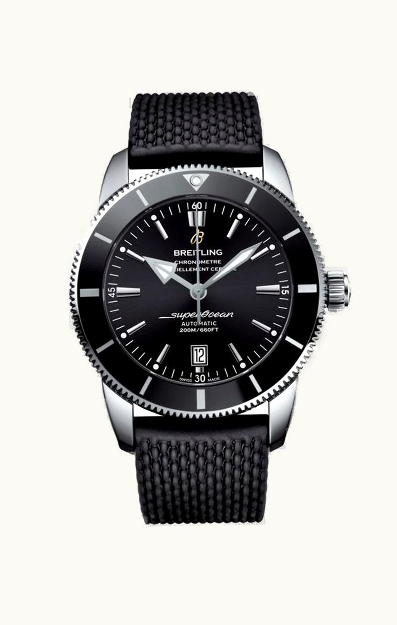 Breitling Superocean Heritage II 46 Stainless Steel / Black / Black / Rubber / Folding